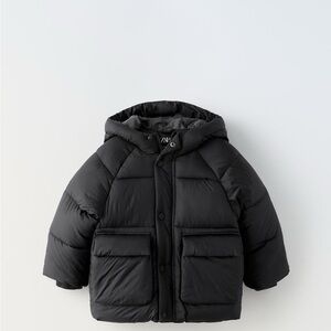 Zara Black Kids Puffer Coat